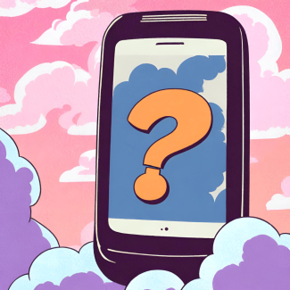 Smartphone mit Fragezeichen