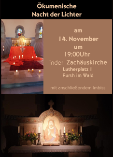 Kirchenraum im Kerzenschein 