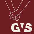 Zwei Hände mit Buchstaben GVS