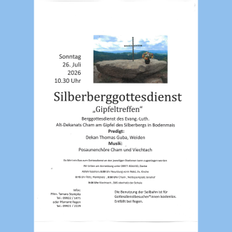 Plakat Silberberggottesdienst 